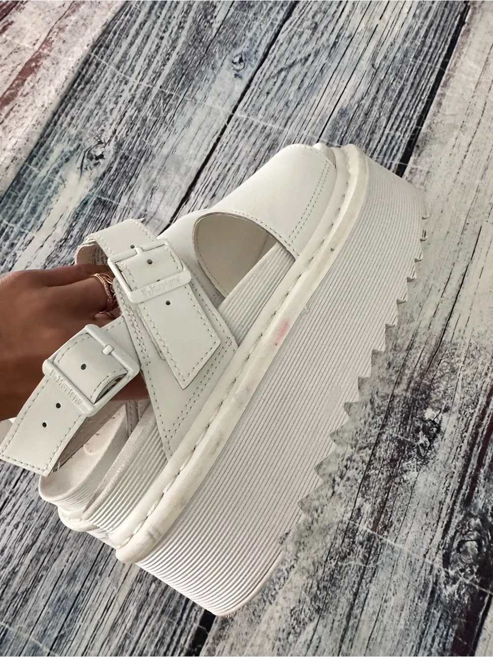 Dr. Marten Voss Mono Leather Platform Strap Sandals